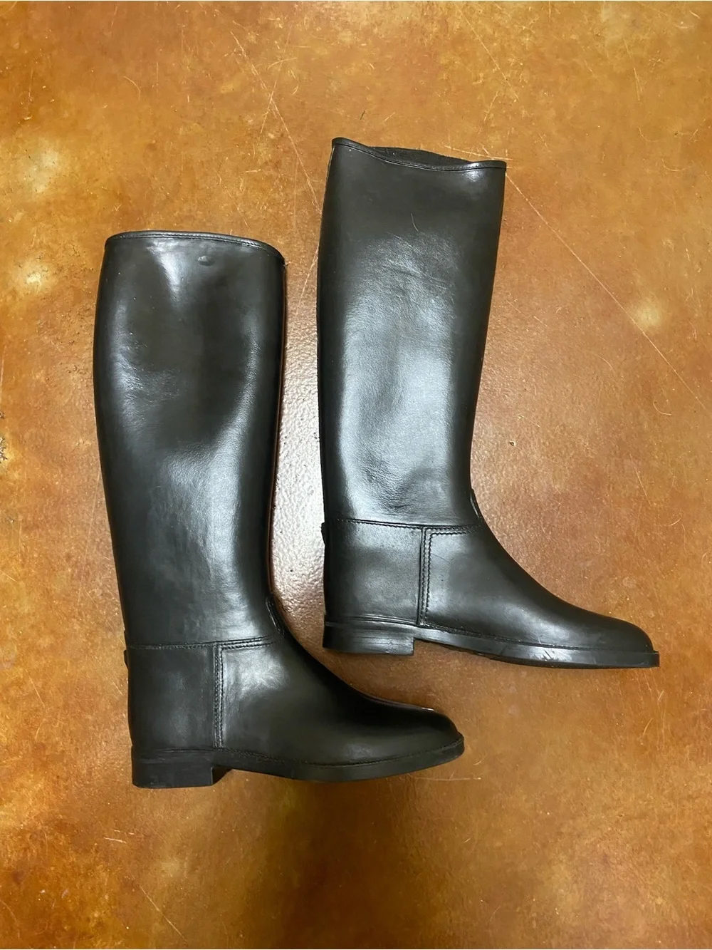 Winner Women’s Black Rubber Equestrian Riding Rain Boots Size 7 Made in Isreal